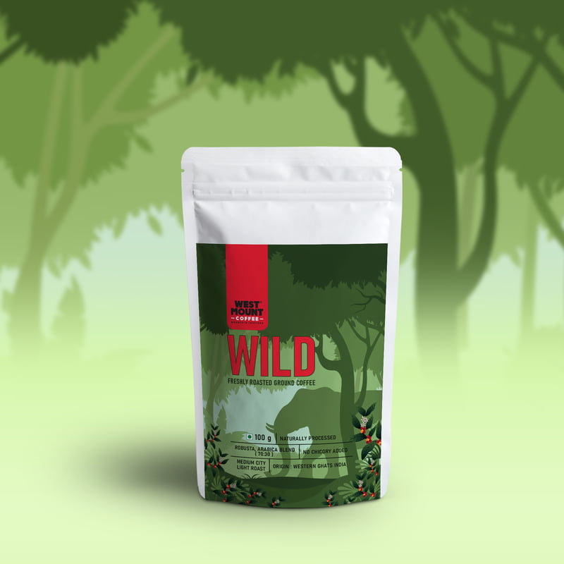 WILD 100G ROBUSTA, ARABICA BLEND ( 70:30 )